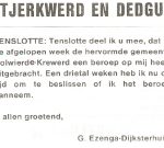 Tenslotte