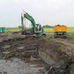 aanleg van de vijver