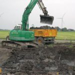 aanleg van de vijver