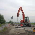 aanleggen van de bushaltes