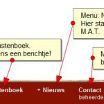 De menu balk