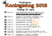 Programma Koningsdag 2018