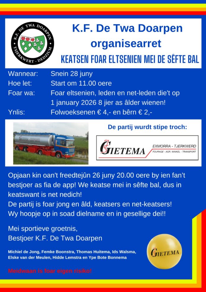Flyer zachte bal kaatsen 2026